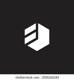 abstract number 8 hexagonal flat geometric logo vector