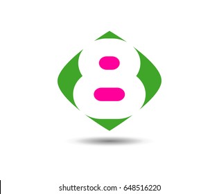 Abstract Number 8 logo Symbol 

