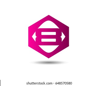 Abstract Number 8 logo Symbol 
