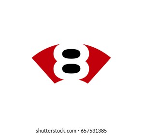 Abstract Number 8 logo Symbol icon
