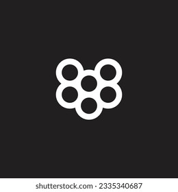 abstract number 88 geometric dots logo vector 