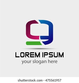 Abstract Number 9 logo Symbol icon
