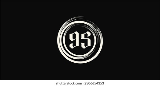 abstract number 95 design concept.
for business or anniversary purposes.
numbers in an arranged circle