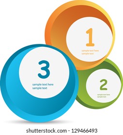 abstract number banner design