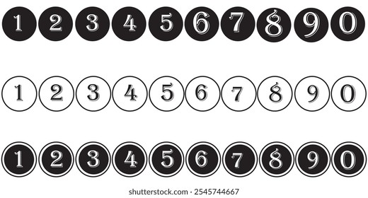 Abstract number bullet points  direction bullets point vector set. design eps 10 