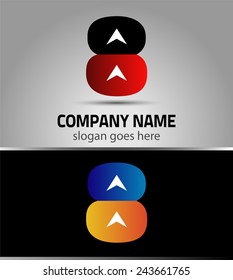 Abstract Number Eight logo Symbol 