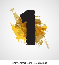  Abstract Number Icon. Vector