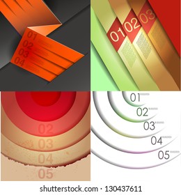 abstract number line background. Modern, clean, design template, can be used for info-graphics, numbered banners, graphic or website layout vector