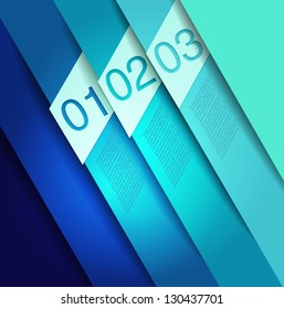 abstract number line background. Modern, clean, design template, can be used for info-graphics, numbered banners, graphic or website layout vector