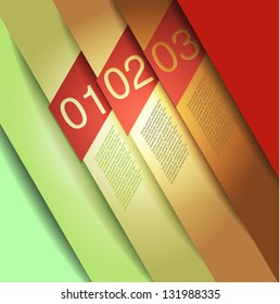 abstract number line background. Modern, clean, design template, can be used for info-graphics, numbered banners, graphic or website layout vector