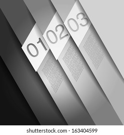 abstract number line background. Modern, clean, design template, can be used for info-graphics, numbered banners, graphic or website layout vector