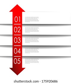 abstract number line background. Modern, clean, design template, can be used for info-graphics, numbered banners, graphic or website layout vector