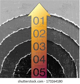 abstract number line background with Old Paper. Modern, clean, design template, can be used for info-graphics, numbered banners, graphic or website layout vector