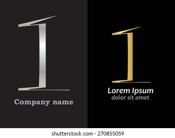 Abstract number logo design.Number one logo.Logo 0 vector template.
