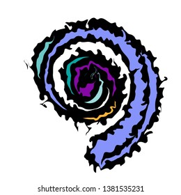 Abstract number nine on white background