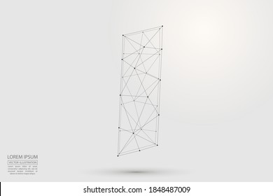 Abstract number one, figure 1, consisting of triangles, circles, spots of decay, stars. Vector eps 10.