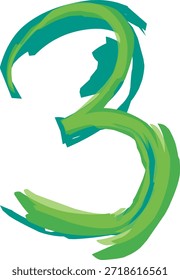 Abstractas número tres creado con expresivo verde