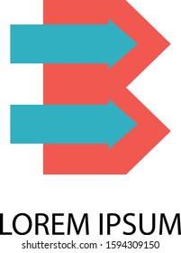 abstract number three logo vector design. number 3 symbol icon.