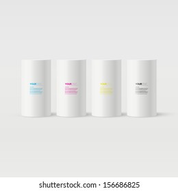 Abstract numbered 3D infographic design with your CMYK text  Eps 10 vector illustration