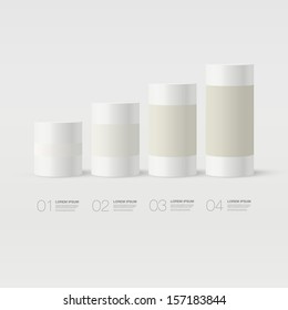 Abstract numbered 3D infographic design with your text  Eps 10 vector illustration