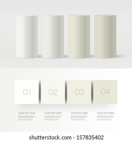 Abstract numbered 3D infographic design with your text  Eps 10 vector illustration
