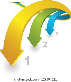 abstract numbered arrows