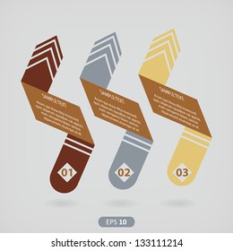 Abstract numbered banners