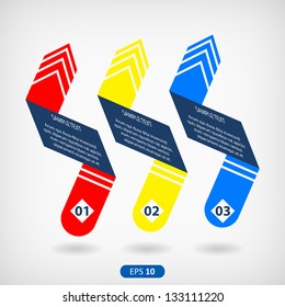 Abstract numbered banners