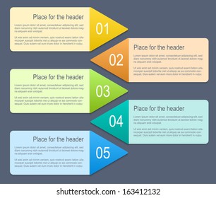 Abstract numbered banners with arrows. Can be used for business presentation, info graphics, web-site