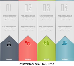 Abstract numbered banners. Infographic elements. Vector eps10.