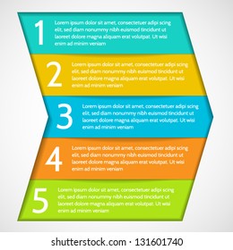 Abstract numbered banners. Progress option background. Vector illustration.Can be used for business presentation, info graphics, web-site or business report.