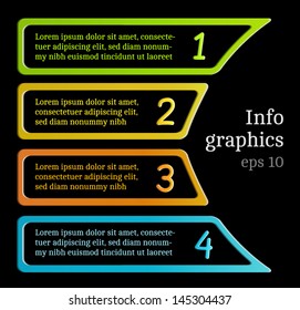 Abstract numbered banners. Progress option background. Vector illustration.Can be used for business presentation, info graphics, web-site or business report.
