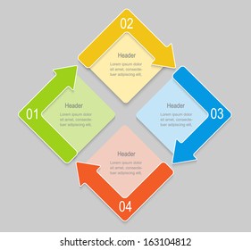 Abstract numbered banners. Progress option background. Vector illustration.Can be used for business presentation, info graphics, web-site