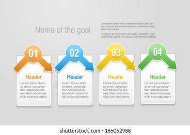 Abstract numbered banners. Progress option background. Vector illustration.