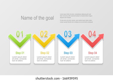 Abstract numbered banners. Progress option background. Vector illustration.Can be used for business presentation, info graphics, web-site