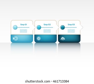 Abstract numbered banners. Progress option background. Vector illustration.