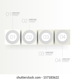 Abstract numbered circle infographic design with your text and thin lines Eps 10 vector illustration