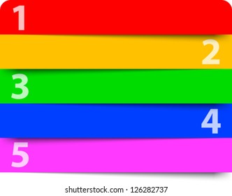 Abstract numbered color banners template. Vector illustration