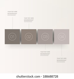Abstract numbered infographic cubes design with your text and thin lines. Eps 10 stock vector illustration 