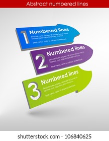 Abstract numbered lines