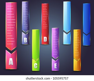 Abstract Numbered Page Banner Vertical Vector Background Design