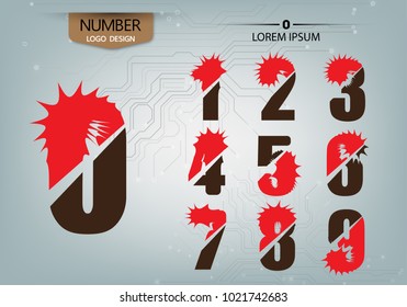 Abstract Numbers Is Logo Variety On The Abstract Background Vector Illustration