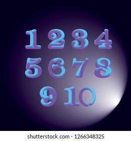 Abstract numbers on dark blue background
Decorative pattern
Numbering Set