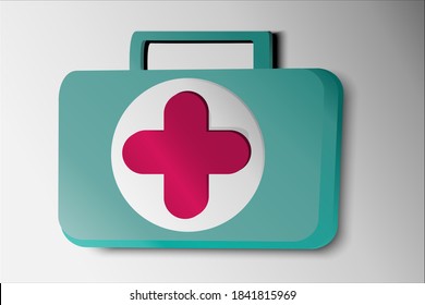 Abstract nurse box. vector nurse box medicine. help emergency patient. design esp10.