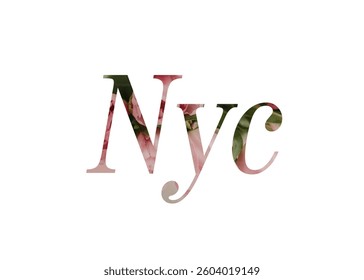 Abstract Nyc Text Effect Design White Background