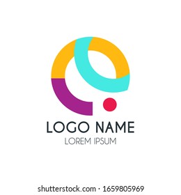 abstract o e q logo template