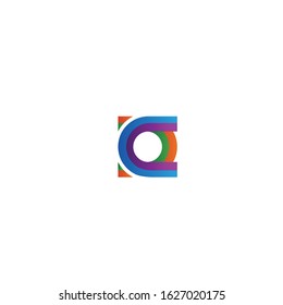 abstract o latter logo and iconic design concept 