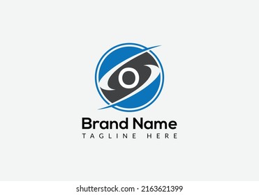 Abstract O letter modern initial logo design