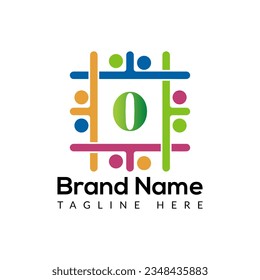 	
Abstract O letter modern initial lettermarks logo design