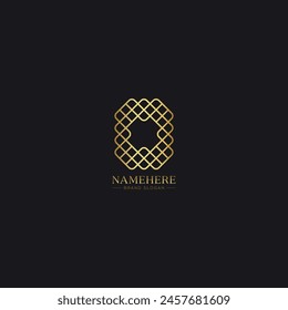 Abstract o letter modern initial line art logo design